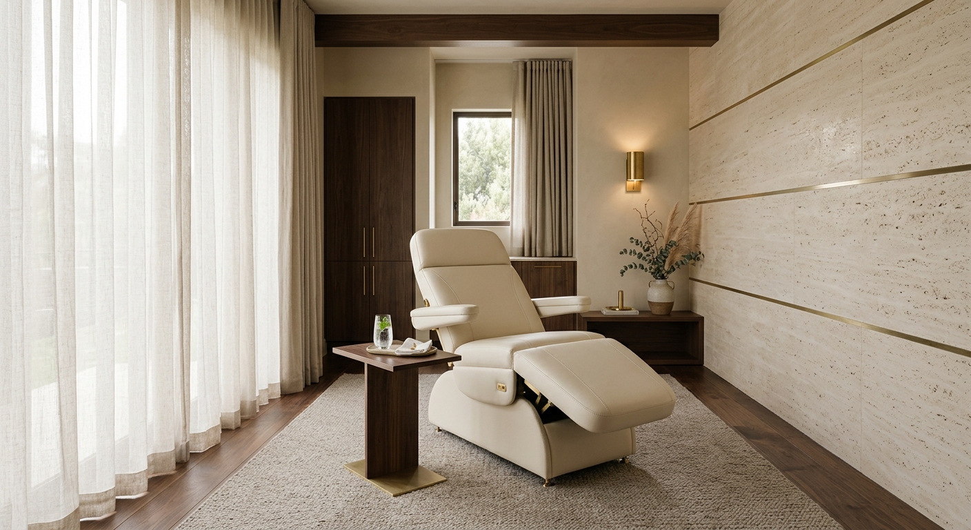 A serene private treatment suite at Worth MD