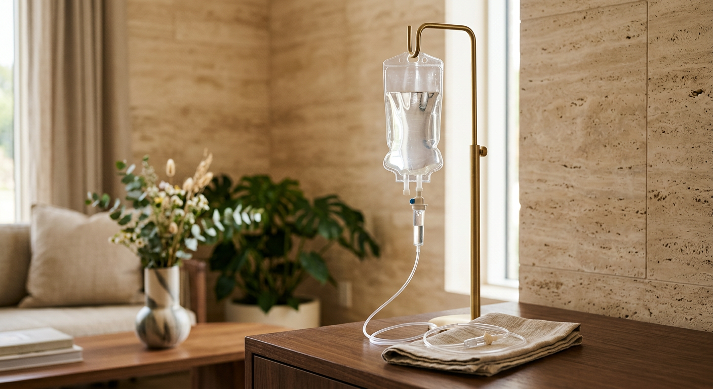 IV infusion in the private lounge